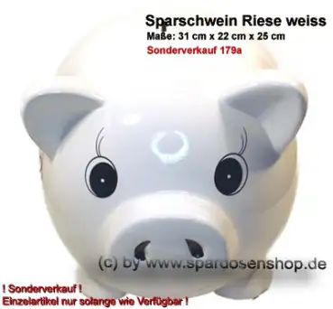 Sparschwein mit Beschriftung Riesen Spardose Nr. 2 Keramik 179a B